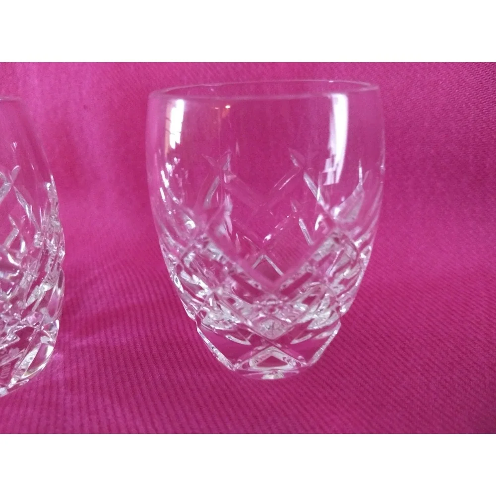 Waterford Crystal Shot Glasses Vintage Signed Classic 1oz Set of 2‎